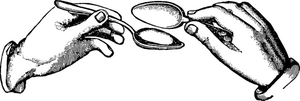 Винтажное изображение рук, приготовление квенеля — стоковое фото