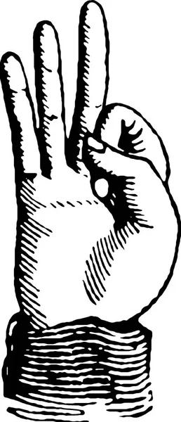 Винтажная иллюстрационная рука — стоковое фото