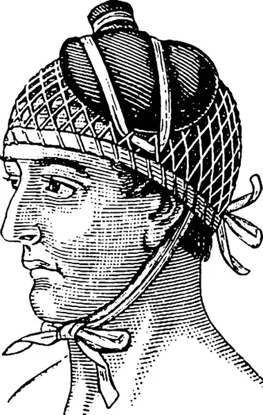 Vintage image bandaged head — Stock Photo, Image