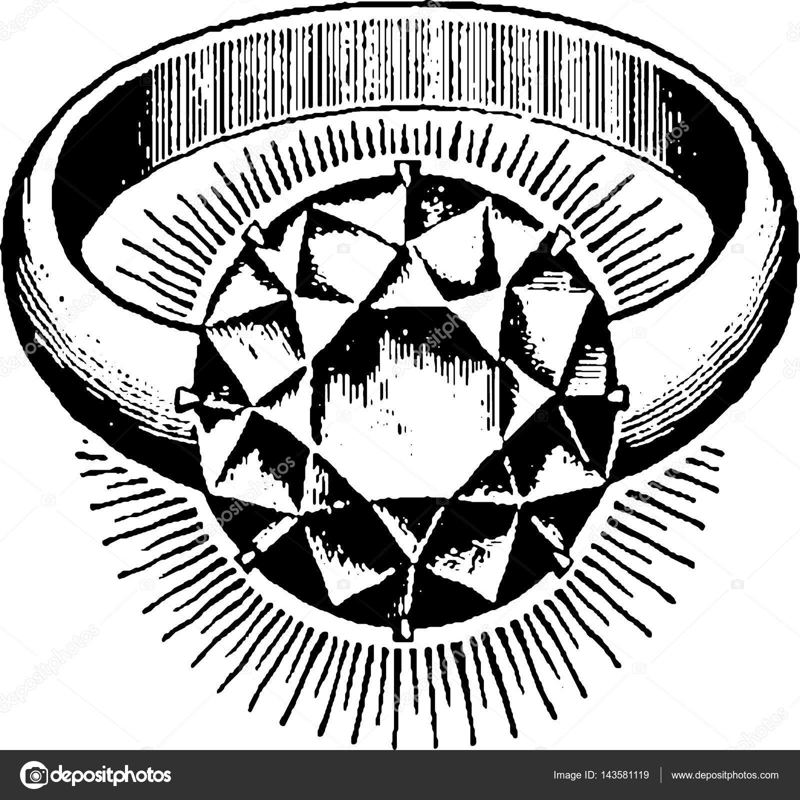 Vintage imagen anillo de diamantes Ilustración de stock #143581119 de  ©unorobus.gmail.com, image size:1600x1601