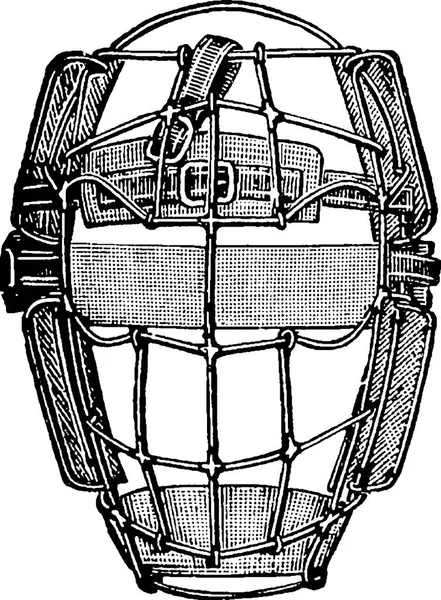 Винтажное изображение бейсбольной маски — стоковое фото