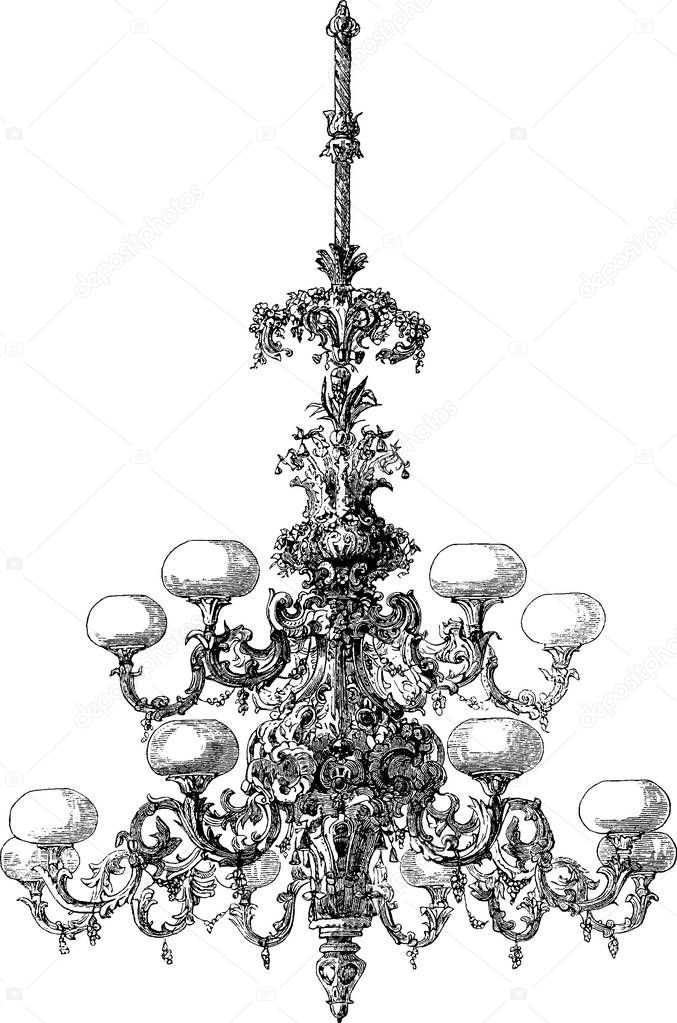 Vintage image chandelier