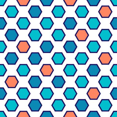 Altıgen renkli seamless modeli. 