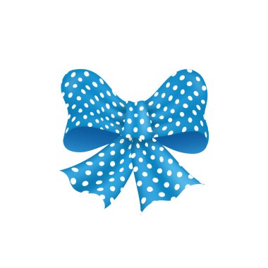 İzole mavi vektör dekore edilmiş yay nokta deseni