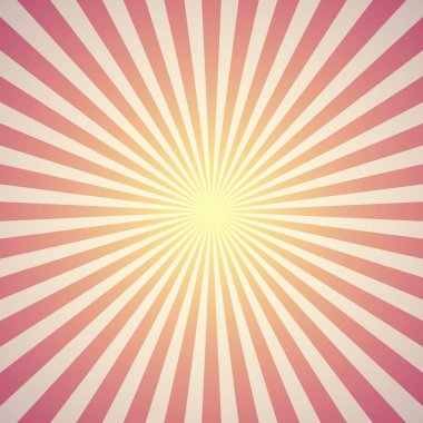 Kırmızı sunburst arka plan. Vektör