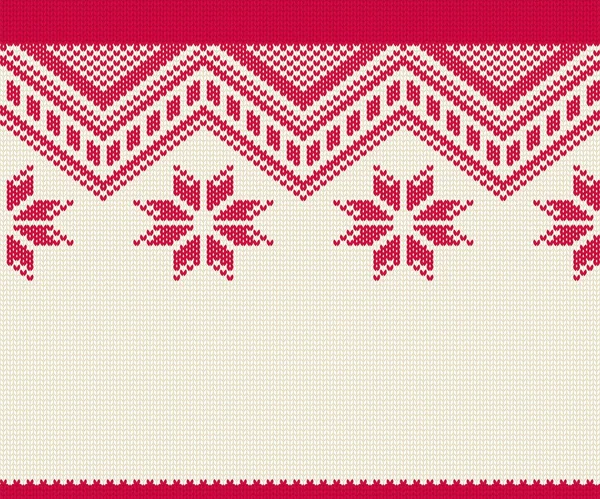 Naadloze patroon van gebreide trui. Winter achtergrond vector — Stockvector