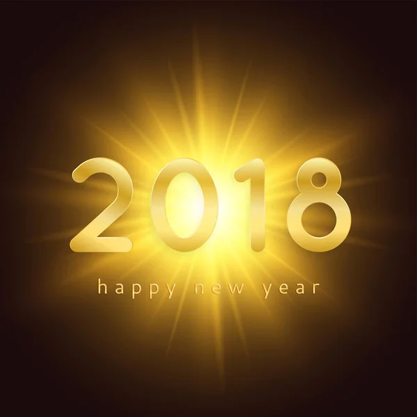 2018 ευτυχισμένο το νέο έτος φόντο έκρηξη χρυσό και χρυσό ψηφία. Διάνυσμα eps10 — Διανυσματικό Αρχείο