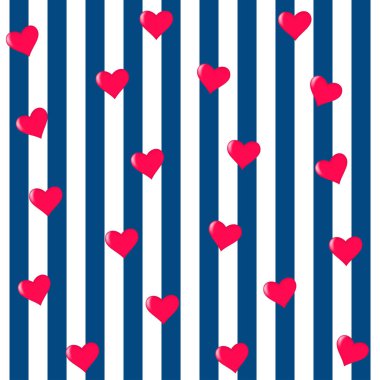 Kalp seamless modeli. Romantik arka plan vektör