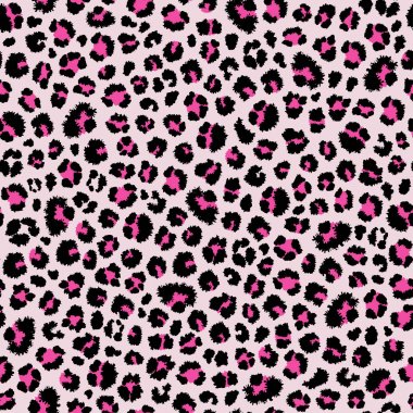 Leopar desensiz. Hayvan izi. Vektör arkaplanı