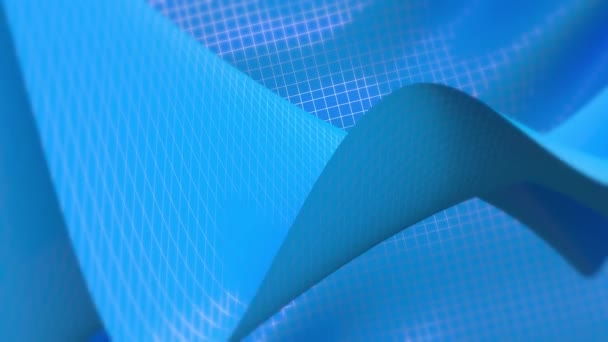 Background of mesh waves blue with soft edges — Stock Video