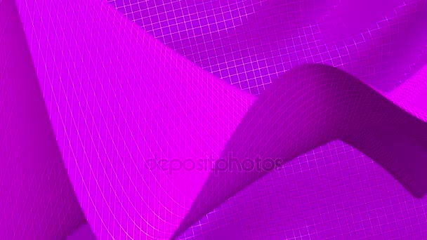 Background of mesh waves purple — Stock Video