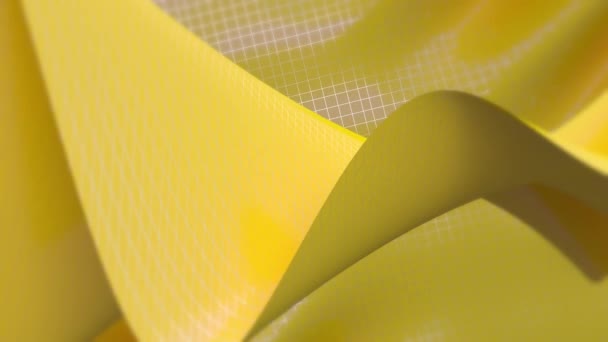 Background of mesh waves yellow with soft edges — Stock Video