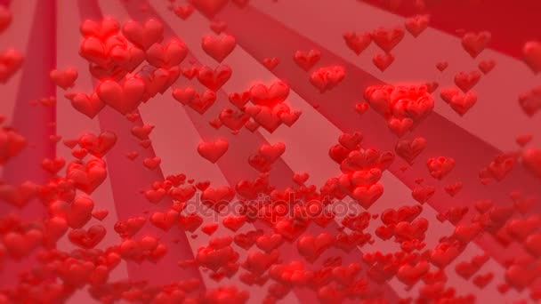 Valentines day background with hearts — Stock Video