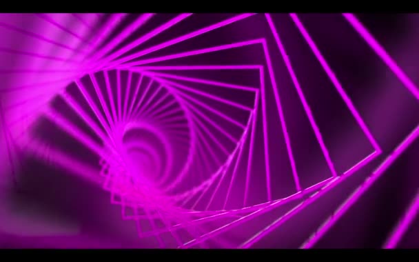 Spiral bakgrund av rosa rutor med glöd effekten — Stockvideo