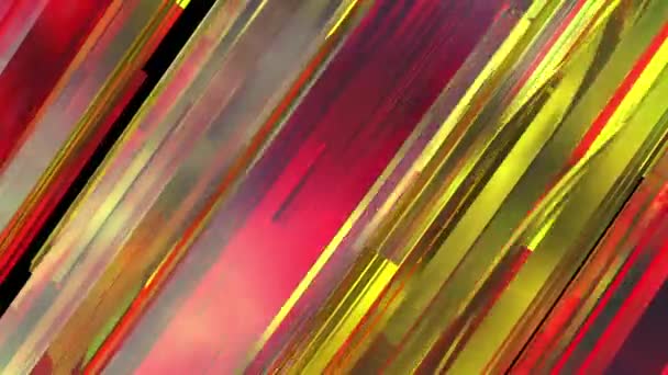 Background Red Yellow Glass Lines Rotation Angle — Stock Video