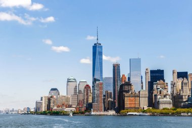 Manhattan Skylin ile New York City panorama