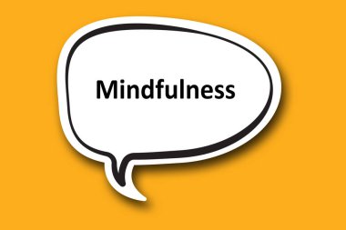 Farkındalık kelimesi yazılı konuşma balonu