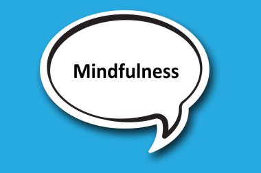 Farkındalık kelimesi yazılı konuşma balonu