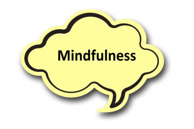 Farkındalık kelimesi yazılı konuşma balonu