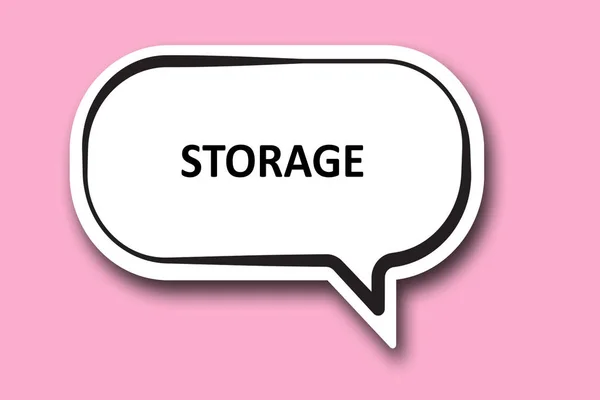 Storage Слово Написана Бульбашка Розмов — стокове фото