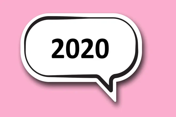 2020 kelime yazılı konuşma balonu