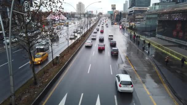 Анкара Туркі Лютий 2020 Панорамна Анкара Районом Согутодзу Дорога Анкари — стокове відео
