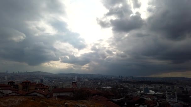 Ankara Turkey February 2020 Motion Lapse Panoramic View Ankara City — 비디오