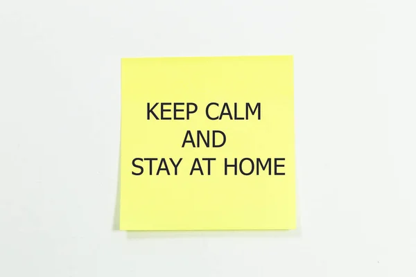 Word Keep Calm Stay Home Measures Virus — Stock Photo, Image