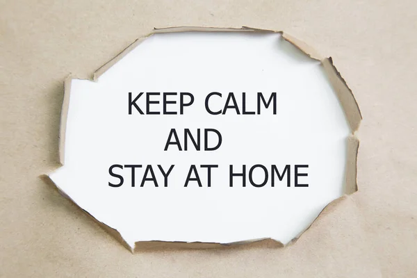 Word Keep Calm Stay Home — Stock Photo, Image