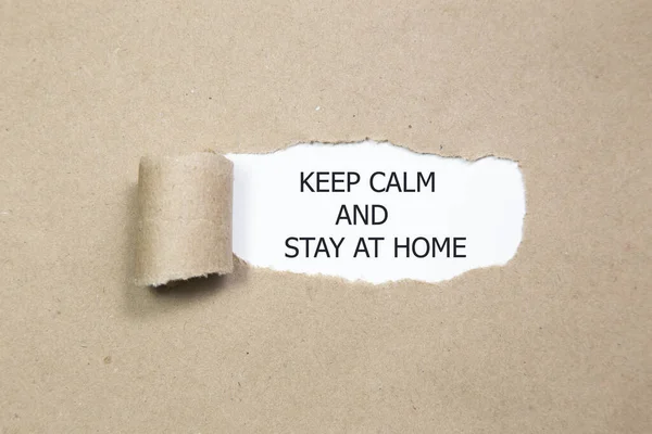 Word Keep Calm Stay Home — Stock Photo, Image