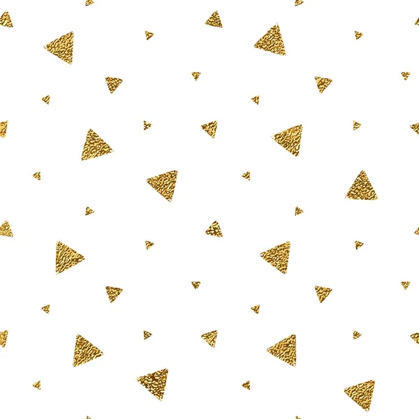 Grunge geométrico patrón sin costura de confeti triángulo negro — Vector de stock