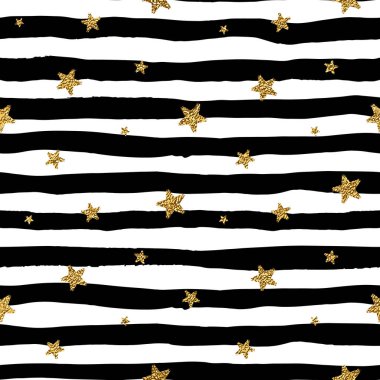 Altın yıldız konfeti ile sorunsuz arka plan