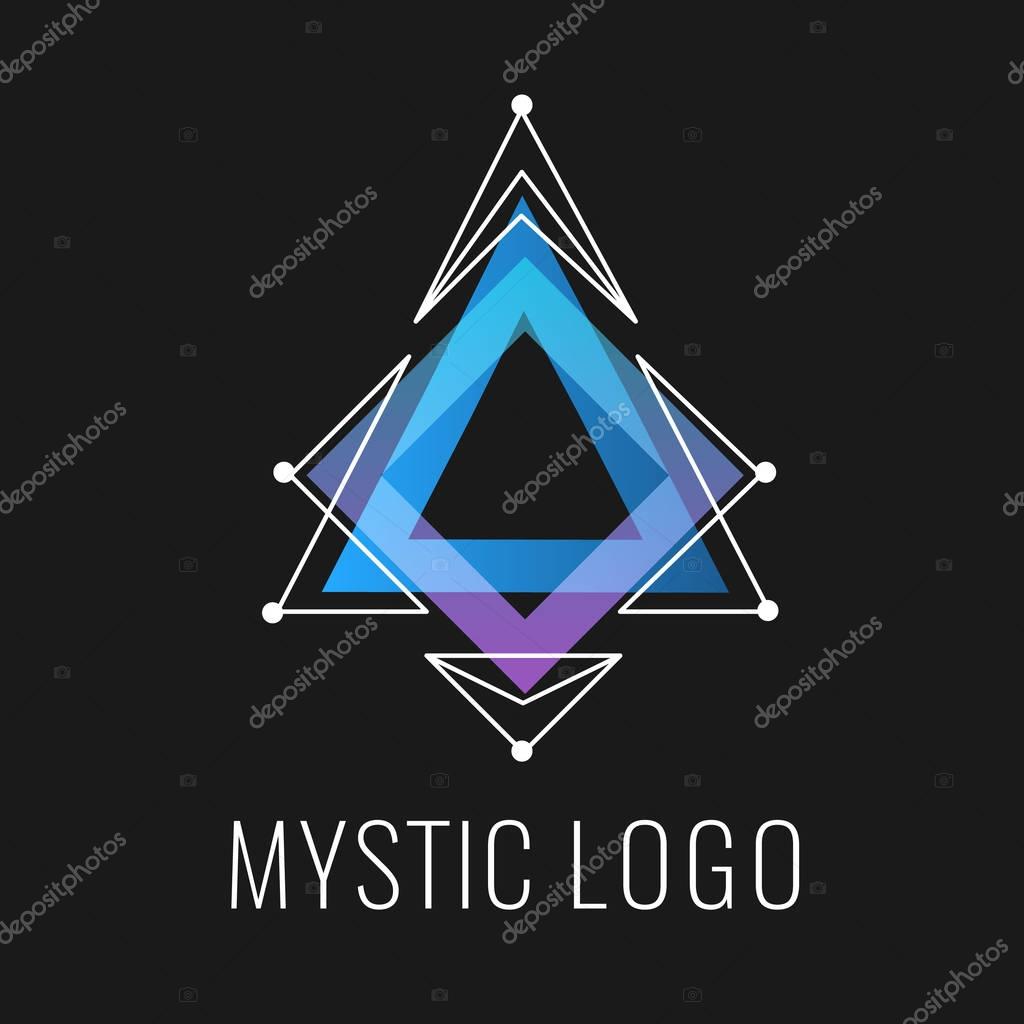 Mystic logo, constellation in the cosmic triangle