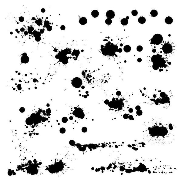 Vector blots and ink splashes.