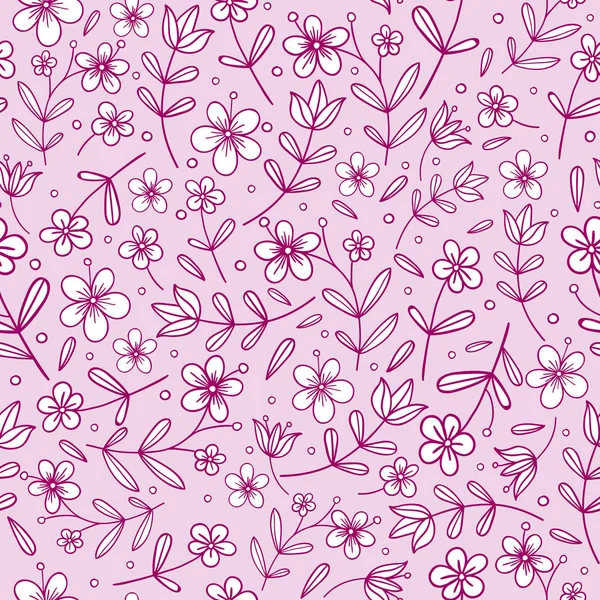 Seamless floral pattern with flowers on light pink background. Vector texture for fashion prints. — Stock Vector