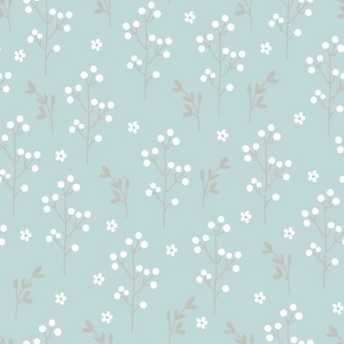 Vintage çiçek Dikişsiz desen beyaz çiçekli.