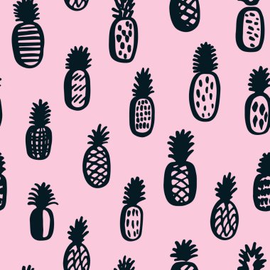 Tropikal meyve ile vektör seamless modeli.