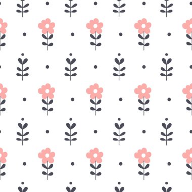 Çiçekler ile Seamless modeli. Vektör çiçek arka plan.