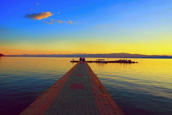 Lago Ohrid, Macedonia — Foto de Stock