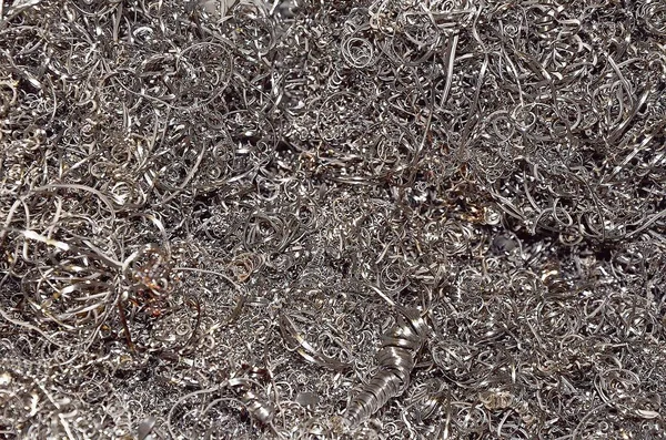 Arka plan olarak Cnc makinesinden gelen metal atığı