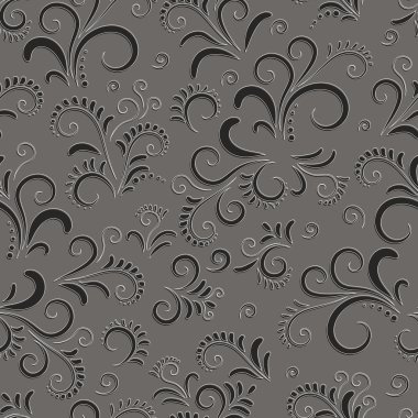 Vektör çiçek 3d Dikişsiz desen arka plan. Desen dekorasyon ambalaj kağıt, davetiyeler ve Tekstil için uygundur.