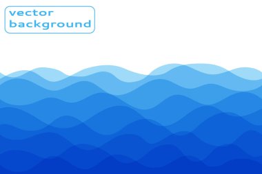 Eğri çizgiler ve gölge ile şablon arka plan mavi vektör. Desen yatay olarak sorunsuz olabilir. El ilanı, broşür, kitapçık ve Web sitesi tasarımı için.