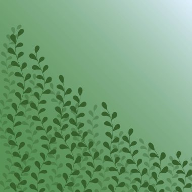 Sebze desen. Dantel yeşil dallar ve yapraklar.