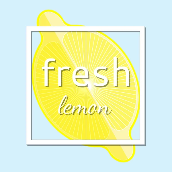 Vektorové ilustrace z "čerstvého citronu". Vzor je vhodný pro registraci štítky výrobků. — Stockový vektor