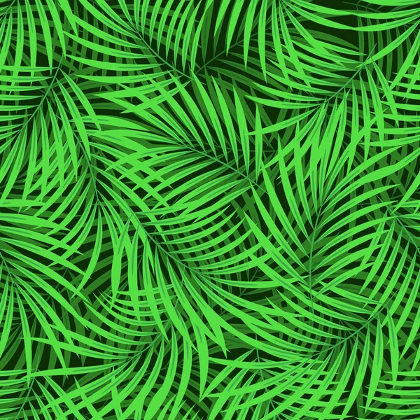 Modèle sans couture de feuilles de plantes tropicales . — Image vectorielle