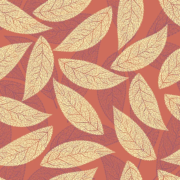 Padrão sem costura vetorial. Openwork folhas de outono multi-coloridas em cores contrastantes. Imagem de folhas caindo para decoração de fundo sobre tema de outono . —  Vetores de Stock