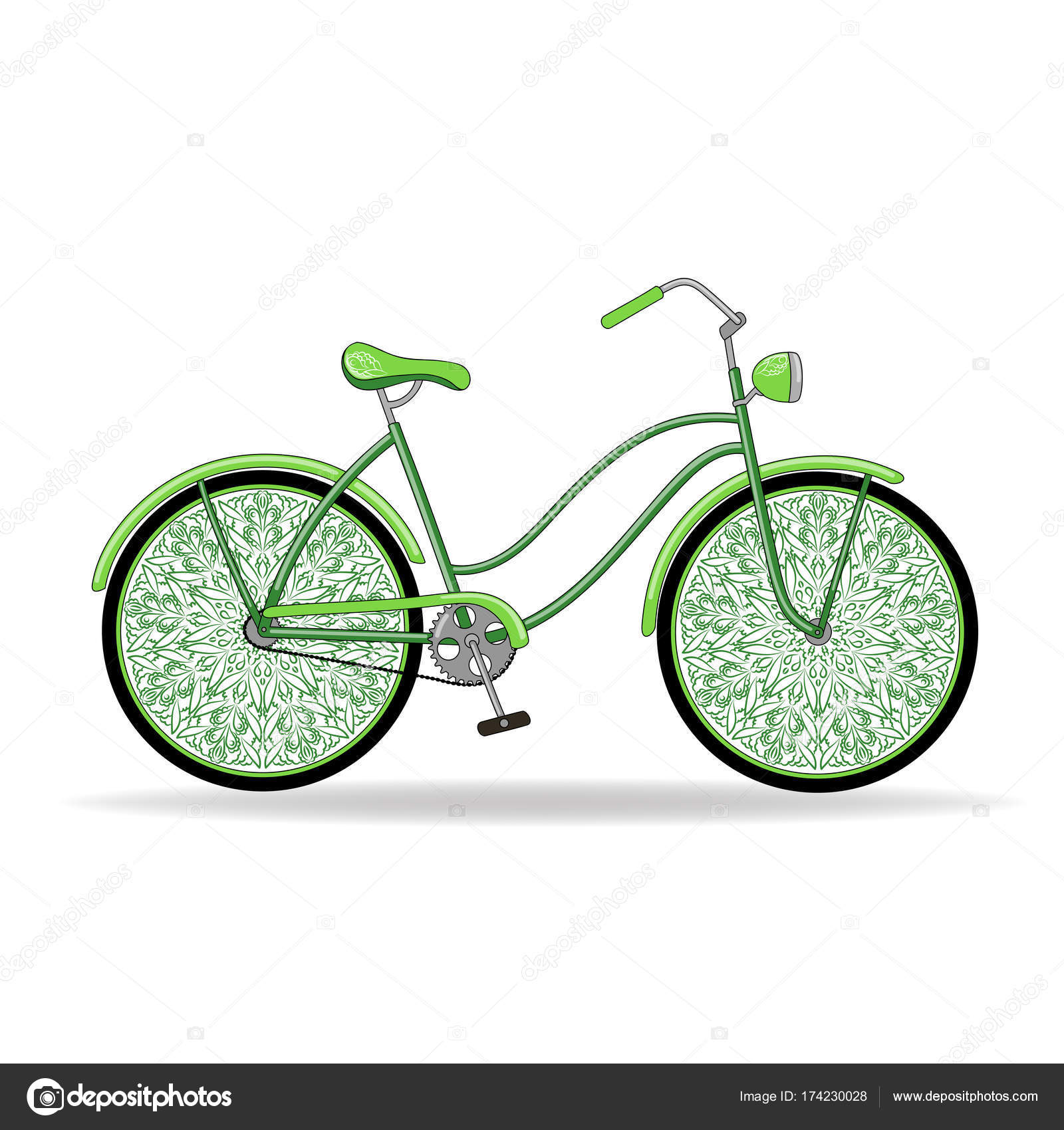 green vintage bike
