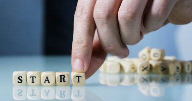 Genç işadamı el kelime 