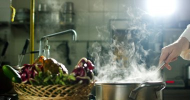 Yavaş çekimde kompozisyonun un üzerinde bir metin koymak için alanı olan İtalyan geleneksel gıda maddeleri ile (yakın)