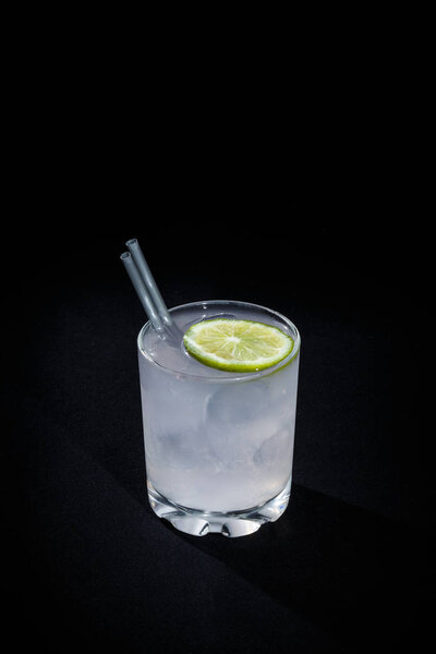 cocktail on a black background